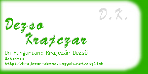 dezso krajczar business card