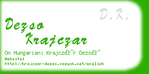 dezso krajczar business card